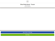 Tablet Screenshot of chinapastahousetucson.com